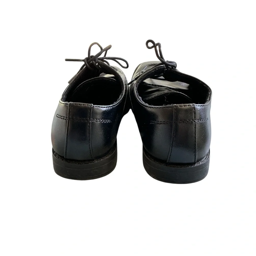 Sonoma Youth Boy's Alexander Lace Up Comfort Dress Shoes Black Size 1 Church